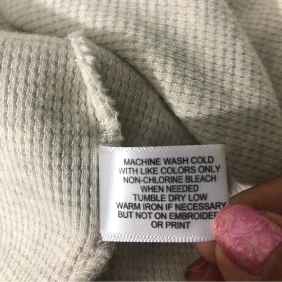 US POLO ASSN Men’s Thermal Waffleknit Long Sleeve Pullover Shirt Oatmeal Sz XXL - Picture 9 of 13